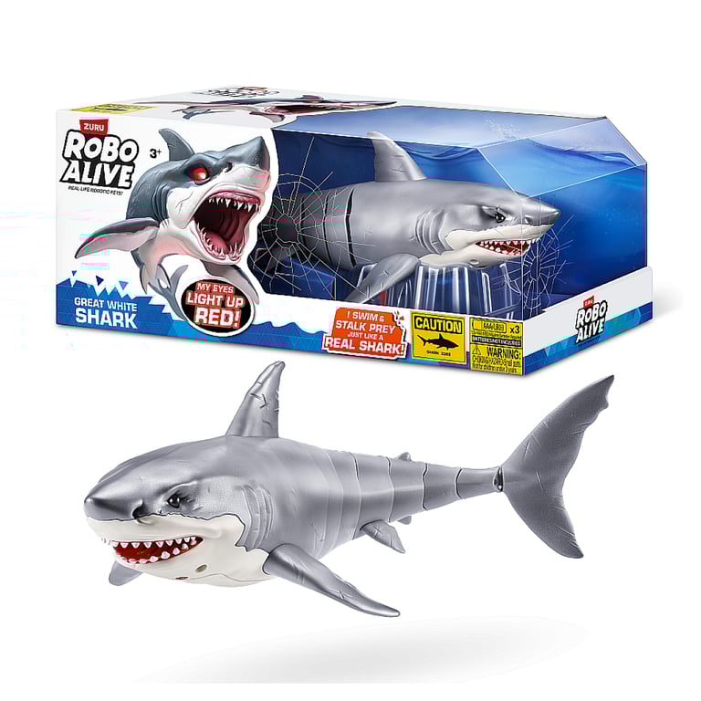 Jouet Interactif ZURU Shark Attack Robo Alive Grand requin avec mouvements réalistes et yeux brillants - vue 4