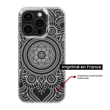 Funda de silicona - Compatible con Apple iPhone 17 - diseño mandala blanc