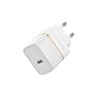Caricabatterie da parete OtterBox EU 30W GaN - 1X USB-C 30W USB-PD, bianco polvere di nuvola