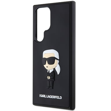 Custodia Karl Lagerfeld 3D Ikonik per Samsung Galaxy S24 Ultra, nera