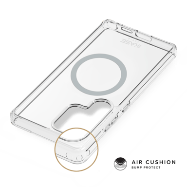 Custodia magnetica antiurto invisibile realizzata con il 75% di plastica riciclata per Samsung Galaxy S25 Ultra 5G, trasparente