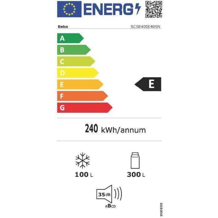 BEKO Réfrigérateur Intégrable Combiné BCSE400E40SN - vue 5