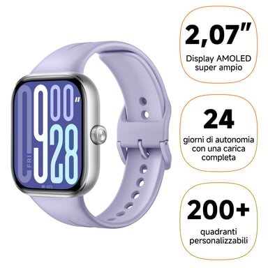 Orologio Smart Xiaomi Redmi Watch 5 Bluetooth Lavanda Ultra-sottile AMOLED 2,07'' 200 Quadranti Personalizzati