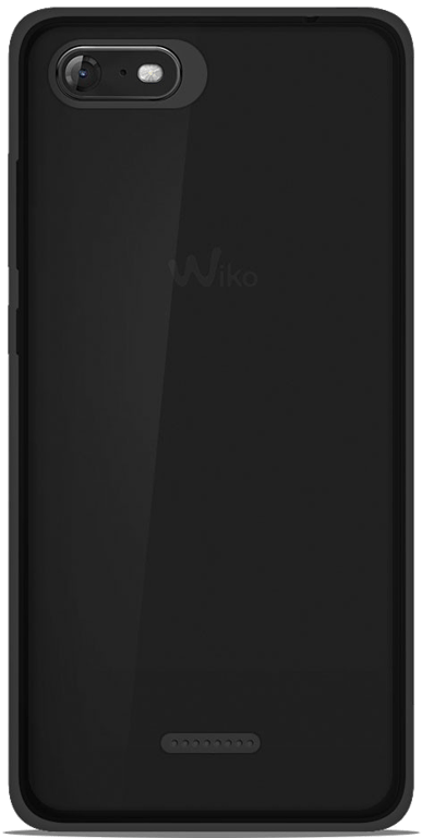 Coque silicone unie compatible Givré Noir Wiko Tommy 3