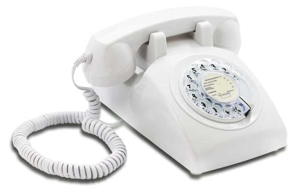 Téléphone fixe filaire rétro vintage avec cadran rotatif