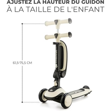 Draisienne et Trottinette à 3 Roues HALLEY Blanc - Idéal pour Enfants