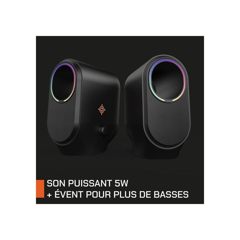 Enceintes 2.0 Gaming NOVA GAMING Cygnus GS115 – Bluetooth 5.3, RGB, 5W x2 - vue 6