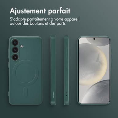 imoshion Coque Couleur avec MagSafe pour Samsung Galaxy S24 - Vert foncé