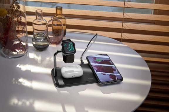 OtterBox Zens Dual + Watch Wireless Charger, Negro