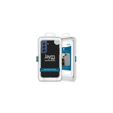 JAYM - Coque Silicone Premium Noire pour Samsung Galaxy S21 FE -100% Silicone et Microfibre - Renforcée et Ultra Doux