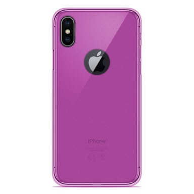 Coque silicone unie compatible Givré Rose Apple iPhone X iPhone XS