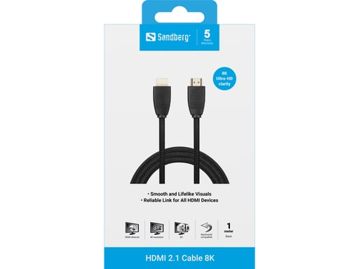 Sandberg HDMI 2.1 Cable 8K, 1m