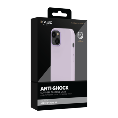 Coque antichoc en gel de silicone doux pour Apple iPhone 14, Orchidée Pastel