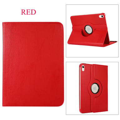 Housse rouge Apple iPad 10,9 pouces 2022 4G/5G rotative 360 degres - Etui coque protection iPad 10eme generation  - Accessoires pochette iPad 10