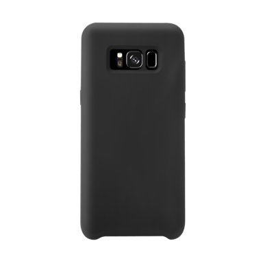 Coque en Gel de Silicone Doux pour Samsung Galaxy S8, Noir satin