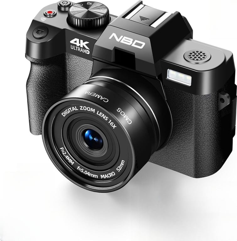 NBD S100 WT Appareil Photo Numérique Compact 4K 48MP Caméra avec 180° Flip 3.0 écran 2 battries Carte 16X Digital Zoom Idéal pour débutant Neuf - vue 4