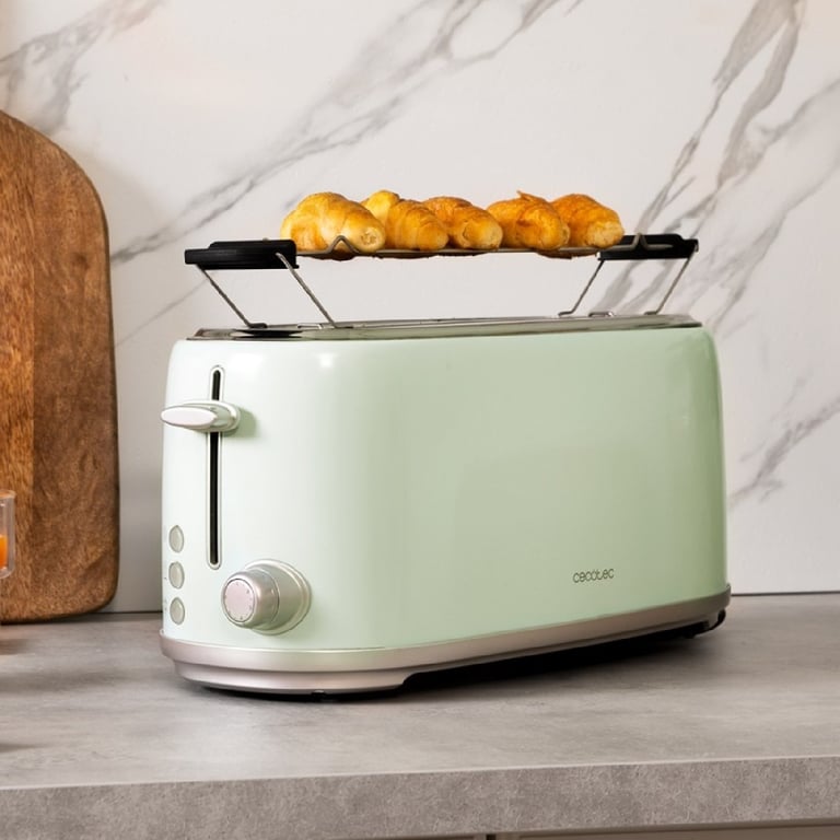 CECOTEC 03231 - Grille-pain vertical Toast&Taste 1600 Retro Double Green - Neuf