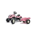 Trattore a pedali FALK Country Star con rimorchio staccabile 2-5 anni Rosa