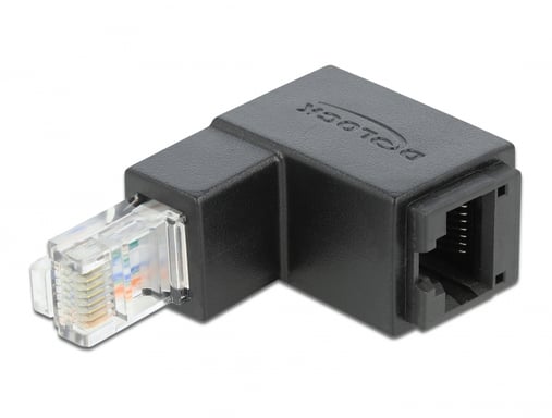 DeLOCK - Adattatore di rete - RJ-45 (M) angolato verso il basso a RJ-45 (W) dritto - UTP - CAT 6