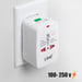 Adaptateur Secteur Universel de Voyage UK / EU / US Compact Durable Blanc