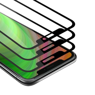 3x Verre trempé pour Apple iPhone 12 Pro Max en TRANSPARENT avec NOIR 3x Film de protection d'écran durci tempered glass plein écran d'une dureté de 9H avec 3D Touch