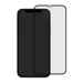 Protector de pantalla de cristal templado con borde curvado antibacteriano para Apple iPhone XS Max/11 Pro Max, negro