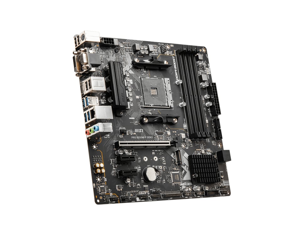 MSI PRO B550M P GEN3 carte mère AMD B550 Emplacement AM4 micro ATX Neuf - vue 3