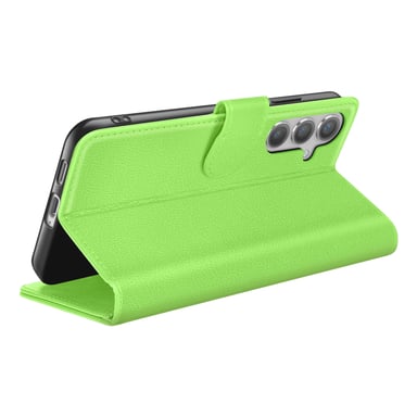 Zanaé Funda tipo cartera para Galaxy S24 con función de soporte y lengüeta magnética Verde