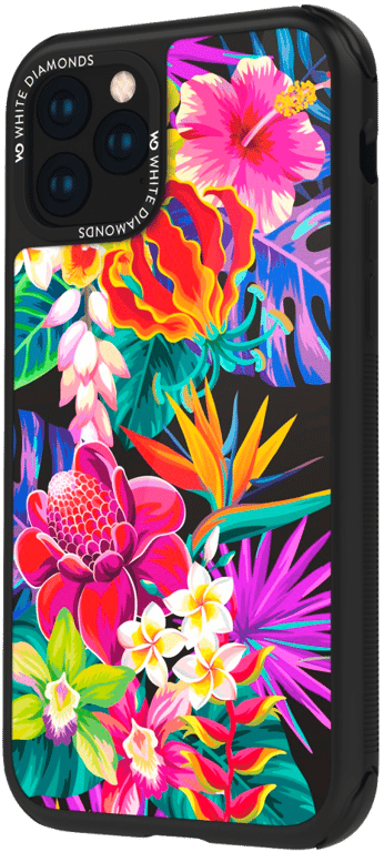 Coque de protection Jungle pour iPhone 11 Pro, fleur