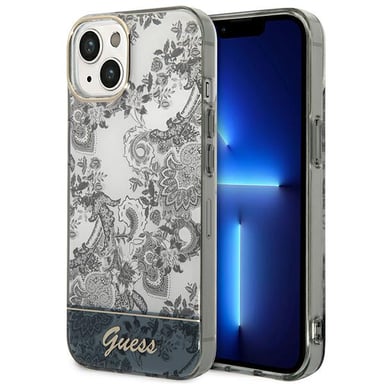 Custodia Guess per iPhone 14 Plus 6,7'' grigio Collezione Porcelain