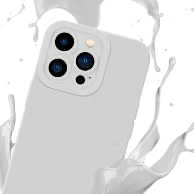 Coque pour Apple iPhone 14 PRO en FLUID BLANC Housse de protection Étui en silicone TPU flexible