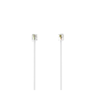 Cable modular, conector macho 6p4c - conector macho 6p4c, 10 m, blanco