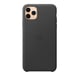 Funda de piel negra para Apple iPhone 11 Pro Max