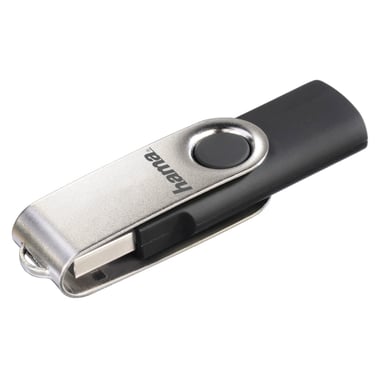 Clé USB 2.0 ''Rotate'', 8 GB, 10 MB/s, Noir/Argenté