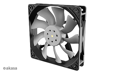 Akasa OTTO SF12 Boitier PC Ventilateur 12 cm Noir, Gris 1 pièce(s) - Neuf