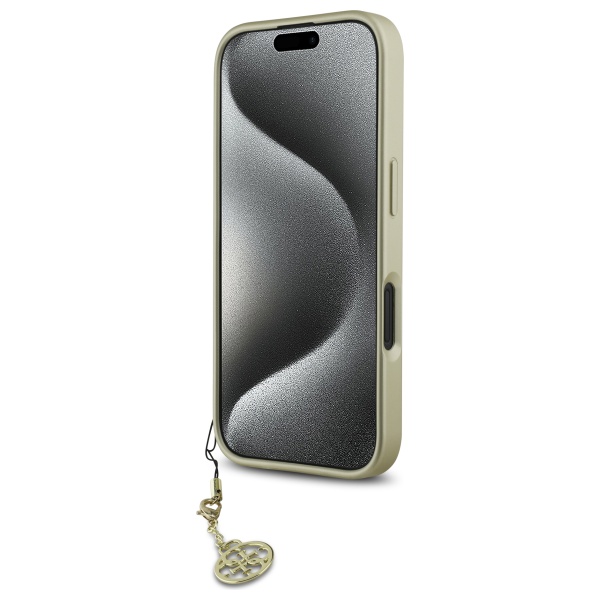 Coque pour iPhone 16 Plus Guess Hardcase 4G Charms Collection GUHCP16MGF4GBR - vue 4
