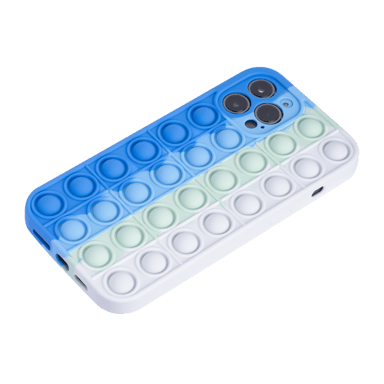 Custodia Popping Bubble per Apple iPhone 12 Pro Max, blu verde
