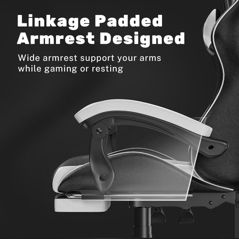Chaise de jeu réglable en hauteur avec repose pieds et coussin lombaire Neuf - vue 3