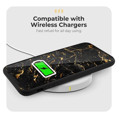 Moozy Custodia in silicone della serie Minimalist per iPhone 11 Pro, nero - Sottile e flessibile con finitura opaca in TPU