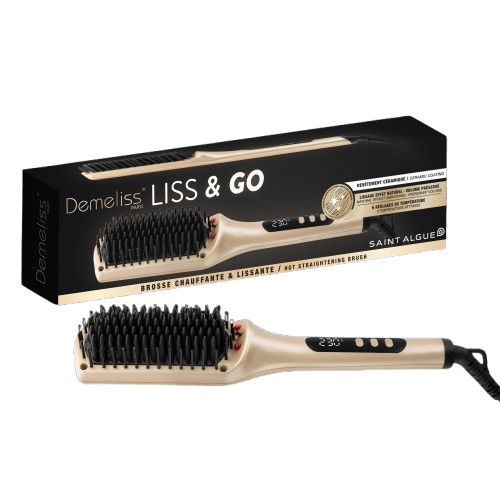 Brosse chauffante et lissante DEMELISS 21350 LISS&GO 6 températures Jusquà 230° C - vue 2