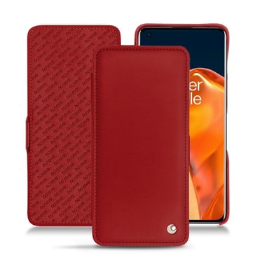 Housse cuir OnePlus 9 Pro -  - Rouge - Cuir lisse