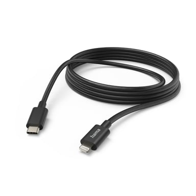 Câble de charge/données, USB-C - Lightning, 3 m, noir
