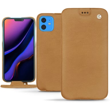 Housse cuir Apple iPhone 11 -  - Marron - Cuir lisse premium