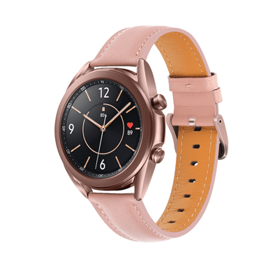 Bracelet en cuir pour Samsung Galaxy Watch 3 Pink - Neuf