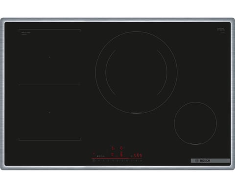 Bosch Serie 6 PVS845HB1E Table de cuisson à induction encastrable 80 cm 4 feux Noir - Neuf