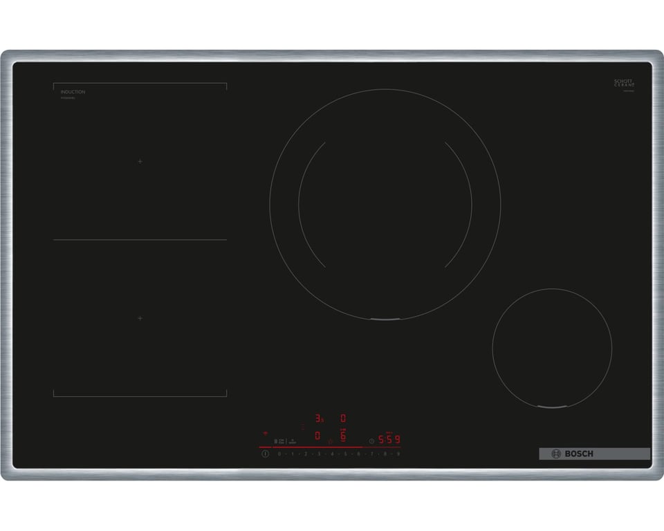 Plaque Induction Bosch PVS845HB1E – 4 Foyers, 7400 W, Intégrable 80 cm - vue 2