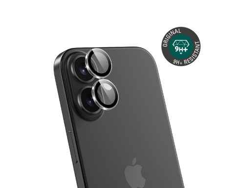 Protège lentilles iPhone 17 / iPhone 16 / iPhone 16 Plus x2 Verre trempé Transparent + Garantie à vie - Certifié GRS Force Glass