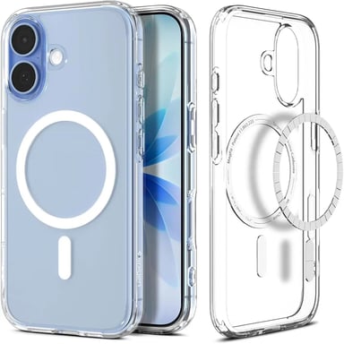 Spigen Ultra Hybrid (MagFit) funda para teléfono móvil 16 cm (6.3'') Transparente, Blanco