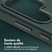 Accezz Coque arrière en cuir avec Magsafe pour Samsung Galaxy S25 Ultra - Cedar Green