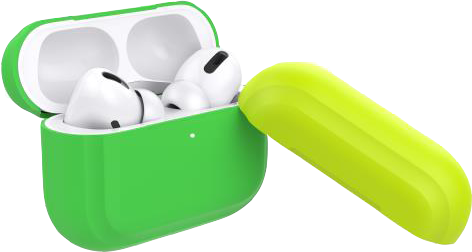 Coque Silicone Verte Fluo pour Airpods Pro Puro